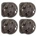 Suncast Sidewinder 60 Foot Side Scroll Decorative Wall Mount Hose Reel (4 Pack) - 15 x 7.75 x 15 inches