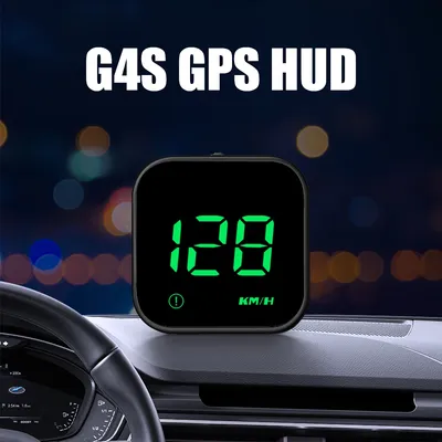 G4S HUD GPS tête haute écran 2.5 pouces support LED horloge boussole compteur de vitesse KMH