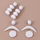 FishSheep – boucles d'oreilles géométriques en acrylique blanc pour femmes pendentif en perles