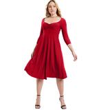 Plus Size Women's Sweetheart Swing Dress by June+Vie in Classic Red (Size 26/28)