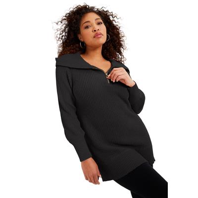 Plus Size Women's Half-Zip Sweater by June+Vie in ...