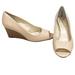 Jessica Simpson Shoes | New Jessica Simpson Open Toe Wedge Heel Shoes Nude 9.5 | Color: Cream | Size: 9.5