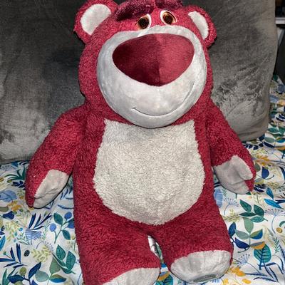 Disney Toys | Disney Store Lotso Huggin Bear Plush 15" Strawberry Scent Toy Story 3 Stuffed | Color: Red | Size: 15”