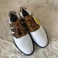 Adidas Shoes | Leather Adidas Men Golf Shoes 9 Sale Today! | Color: Brown/White | Size: 9