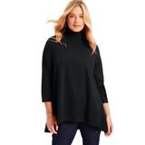 Plus Size Women's One+Only Mock-Neck Tunic by June+Vie in Black (Size 30/32)