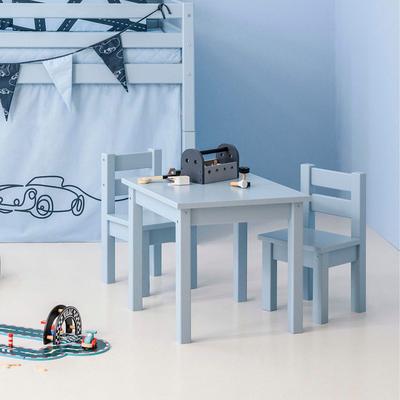 Kindersitzgruppe HOPPEKIDS "MADS Kindersitzgruppe", blau, FSC-zertifizierter Holzwerkstoff, MDF, FSC-zertifiziertes teilmassives Holz, Sitzmöbel-Sets, in vielen Farben, mit einem Stuhl