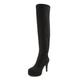 Overkneestiefel LASCANA BELLE AFFAIRE Gr. 41, schwarz Damen Schuhe High Heel Stiefel Overknee-Stiefel Reißverschlussstiefel Sommerstiefel