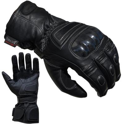Motorradhandschuhe PROANTI Gr. XXL, schwarz, Handschuhe, XXL, Obermaterial: 100% Rindsleder. Innenfutter: 100% Polyester, speziell für Regenwetter und den Winter geeignet, aus Leder