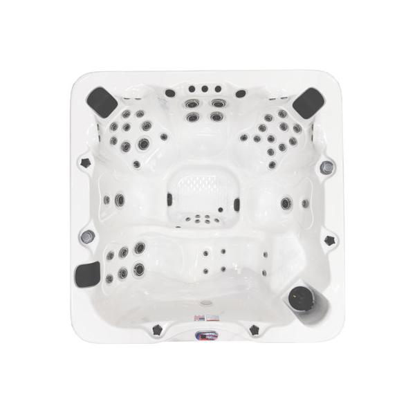 american-spas-6-person-56-jet-acrylic-square-hot-tub-w--ozonator---built-in-speaker-in-smoke-acrylic-in-gray-white-|-36-h-x-84-w-x-84-d-in-|-wayfair/