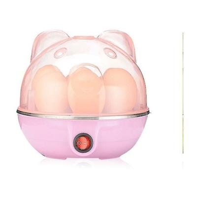 Haushalts-Eierdampfer, Eiertopf, Edelstahl, automatische Abschaltung, Mini-Eierkocher (Rosa)