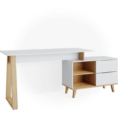 Schreibtisch Nautica, Weiß, 138 x 60 cm mit Schubladen XL, Vicco Image
