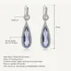 Boucles d'oreilles de BALLET en pierre précieuse pour femmes bijou classique Iolite bleue