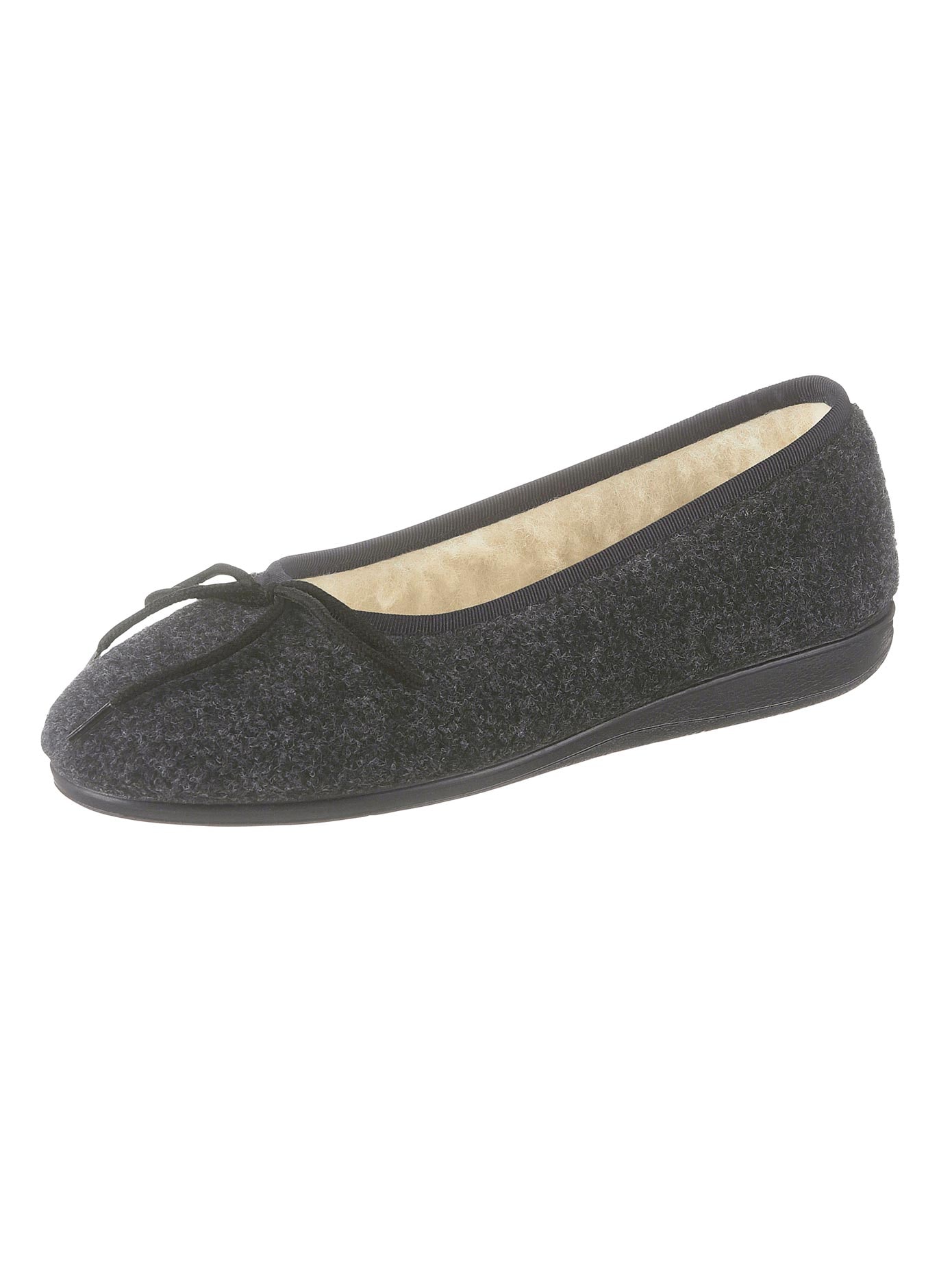 Hausschuh CLASSIC, Damen, Gr. 36, schwarz, Textil, Schuhe