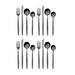 Towle Living Shea Forged Satin Black 16 Piece Flatware Set, Service For 4 Stainless Steel in Black/Gray | Wayfair 5292825