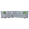 Gray/White Sectional - Vanguard Furniture American Bungalow 4-Piece Riverside L-Sectional Polyester/Cotton/Other Performance Fabrics | Wayfair