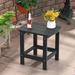AOOLIMICS Outdoor Adirondack Plastic Wood Side Table for Patio/Deck