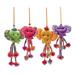 The Holiday Aisle® Happy Herd Hanging Figurine Ornament in Indigo/Pink/Yellow | 7 H x 4.1 W x 1.6 D in | Wayfair 36C2CABB06914FCA815CC982A9E3866C