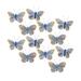 Trinx Hadasa 12 Piece Feather Butterfly Set Fabric in Blue/Gray/White | 1 H x 2.75 W x 3.75 D in | Wayfair 026EE836F7484EF0A8A81842F84A77D4