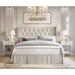 Lark Manor™ Aleily Upholstered Standard 3 Piece Bedroom Set Upholstered in Brown/Gray/White | 50 H x 44.5 W x 80 D in | Wayfair