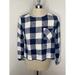 Anthropologie Tops | Anthropologie Cloth & Stone Shirt Back Button Down Blue White Plaid Womens S | Color: White | Size: S