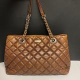 Kate Spade Bags | Kate Spade Brown Leather Quilted Shoulder Bag Purse | Color: Brown/Gold | Size: Os