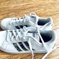 Adidas Shoes | Adidas White Sneakers With Camo Stripes | Color: White | Size: 5
