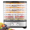 Meykey Lebensmittel-Dehydrator, 8 Bodenbeläge, Obst- und Gemüseentrockner, 400 W, mit Timer 72 H und einstellbarer Temperatur, mechanisch, BPA-frei