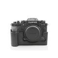 Fuji X-T4 Case, MUZIRI KINOKOO Protective Case Compatible for Fujifilm X-T4 / XT4 Camera, Genuine Leather Half Bottom Case with Grip Design - Black