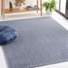 Gray 84 x 60 x 0.25 in Indoor Area Rug - Martha Stewart Rugs Martha Stewart 484 Area Rug In Navy/Light Grey Cotton | 84 H x 60 W x 0.25 D in | Wayfair