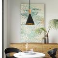 Mercer41 Modern Black Pendant Light Fixture w/ Plug In Cord Wood Metal, Adjustable Chandelier Hanging Lamps For Bedroom, Living Room | Wayfair