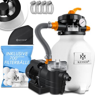 Kesser - Sandfilteranlage Sandfilter + 700g Filterbälle ersetzen 25kg Filtersand 7-Wege Ventil mit Image
