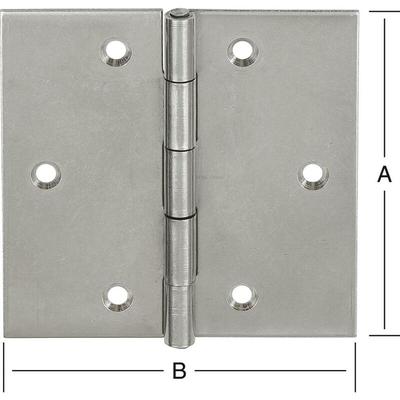 Käntige Scharniere Edelstahl 80x80x1,5 mm - Vormann