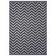 NORTHRUGS In- und Outdoor Teppich Palma 160x230cm - Wendeteppich Wetterfest Modernes Design Zick-Zack Muster Teppich für Balkon Garten Wintergarten Wohnzimmerteppich Wasserfest in Night Silver