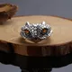 Bague tête d'asile féroce pour homme bague exagérée bijoux fantaisie Dragon Salle Animal Rock