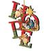Set of 2 Magnificent Nativity "Hope" Wooden Christmas Ornaments 5.5"