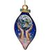 Set of 2 Hands Holding Earth Wooden Christmas Ornaments 5.5"
