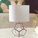 Herra 15 1/2"H Clear Glass Brass Accent Octagonal Table Lamp