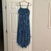 Anthropologie Dresses | Anthropologie Sweet Pea Mesh Ruffled Azul Dress, Size Medium | Color: Blue | Size: M