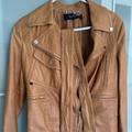 Gucci Jackets & Coats | Gucci Leather Tan/Yellow Jacket | Color: Tan | Size: 42