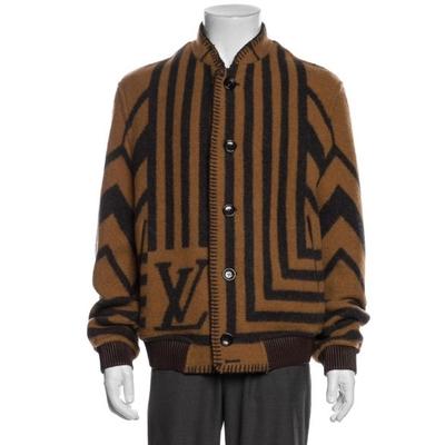 Louis Vuitton Light And Dark Brown With Rhombus Check Bomber Jacket -  Tagotee
