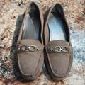 Coach Shoes | *Final Price* Coach 'Fortunata' Suede Leather Loafers | Color: Gray | Size: 10