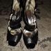 Michael Kors Shoes | Heel Open Toe Pumps By Michael Kors | Color: Black/Silver | Size: 8.5