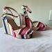 Kate Spade Shoes | Kate Spade Dellie Berber Wedges - Multicolor - Striped - Size 8 - Worn One Time | Color: Blue/Pink | Size: 8