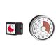 Time Timer magnetischer 60 Minuten Timer mit optischem Signal (Medium - 18 cm) & TFA Dostmann Analoger Timer Puck, 38.1028.10, Eieruhr, Küchentimer, mechanisch, zum Aufdrehen, magnetisch, grau
