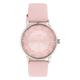 Oozoo Timepieces Women's Watch - Wrist Watch with 18 mm Leather Strap | High-Quality Watch for Women - Elegant Analogue Women's Watch in Round, Silver / Pink with Glitter, One Size, Strap.