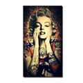 wjwang Retro Poster Marilyn Monroe With Tattoo Posters And Prints Canvas Modern Wall Art Picture For Hallway Living Room Decor,Wg507,80X145 Cm No Frame