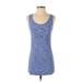 Athleta Active Tank Top: Blue Color Block Activewear - Women's Size X-Small