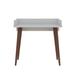 Hampton 35.43 Home Office Desk with Solid Wood Legs in White - Manhattan Comfort 65-11PMC1