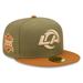 Men's New Era Olive/Brown Los Angeles Rams Toasted Peanut 59FIFTY Fitted Hat