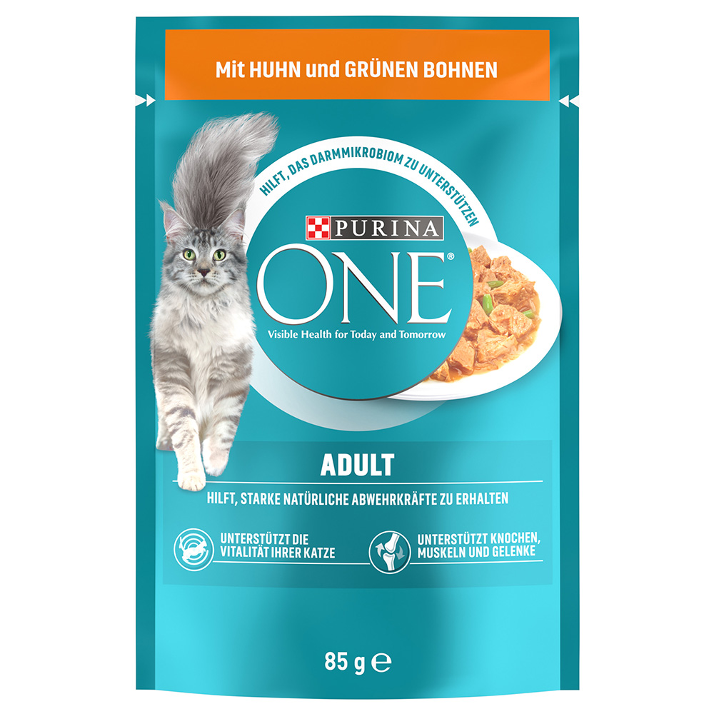 PURINA ONE 52 x 85 g Umido per gatto - Adult con Pollo e Fagiolini